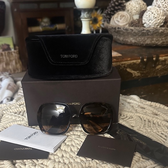 Tom Ford Accessories - Tom Ford Dark Brown Sunglasses with Velvet Case